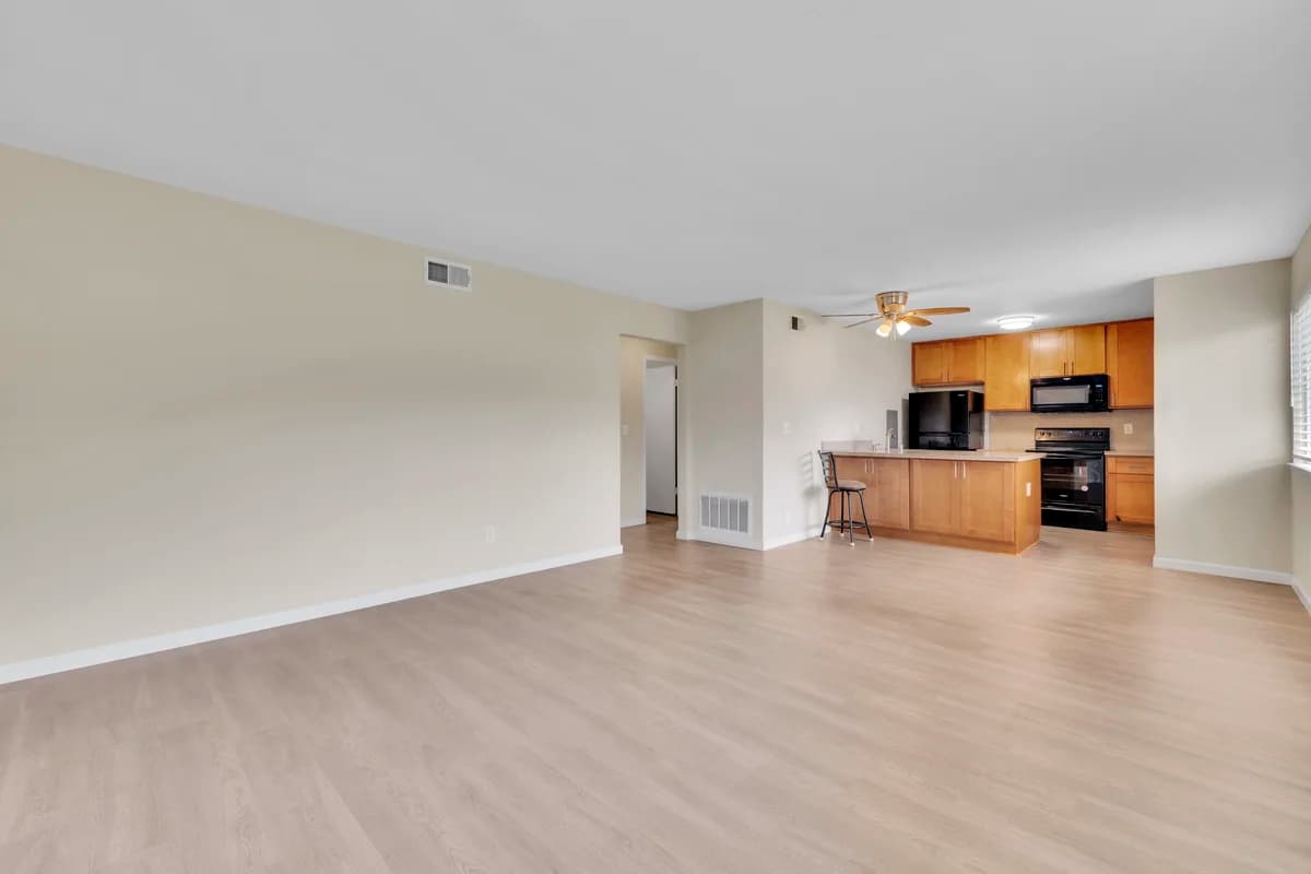 Empty room before virtual staging in Seattle